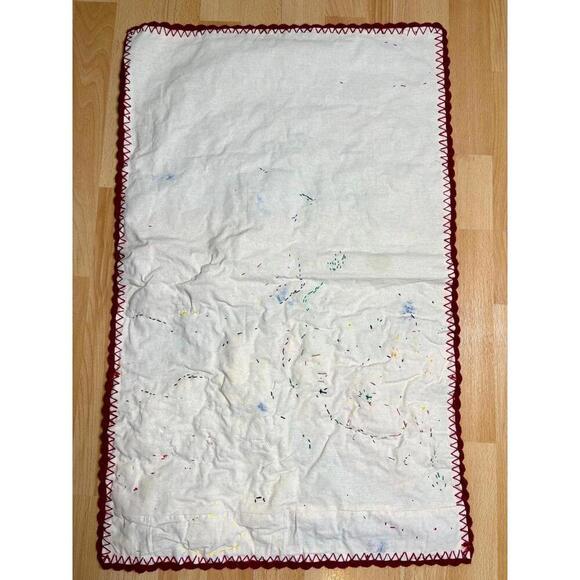 Handmade Peruvian Arpillera Wall Hanging Quilt 3D Folk Art Village Scene Decor - Picture 9 of 9